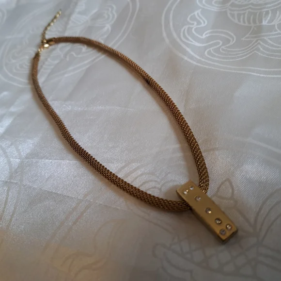 Jewelry Vintage Mesh Choker Necklace Colum Pendant With Sm